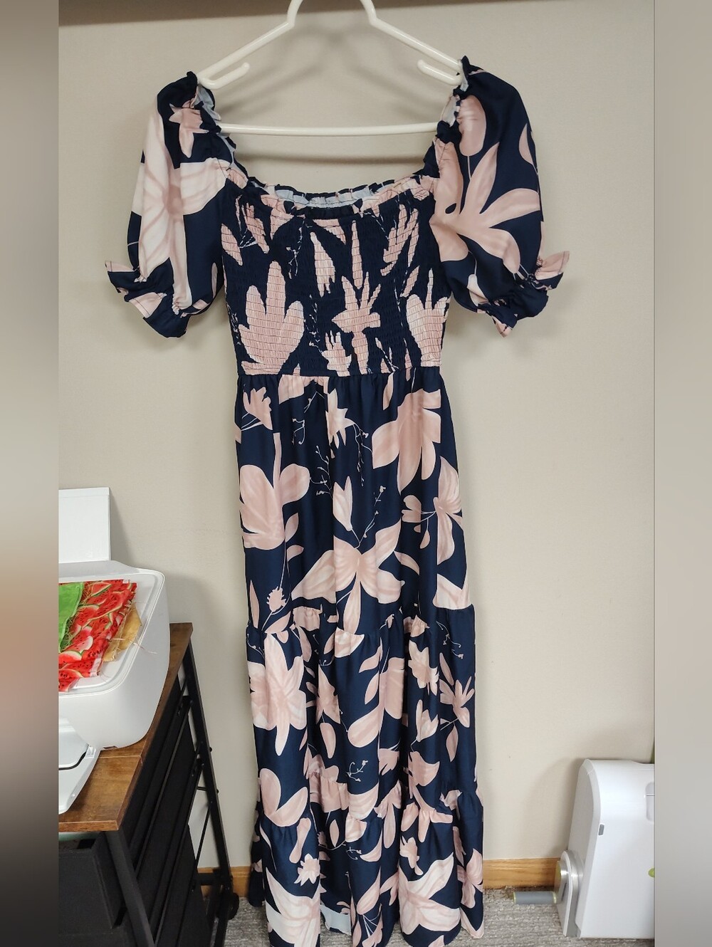 Women's Dress Day Smocked Tiered Maxi Dress - Size Small - Excellent Condition - Picture 3 of 6